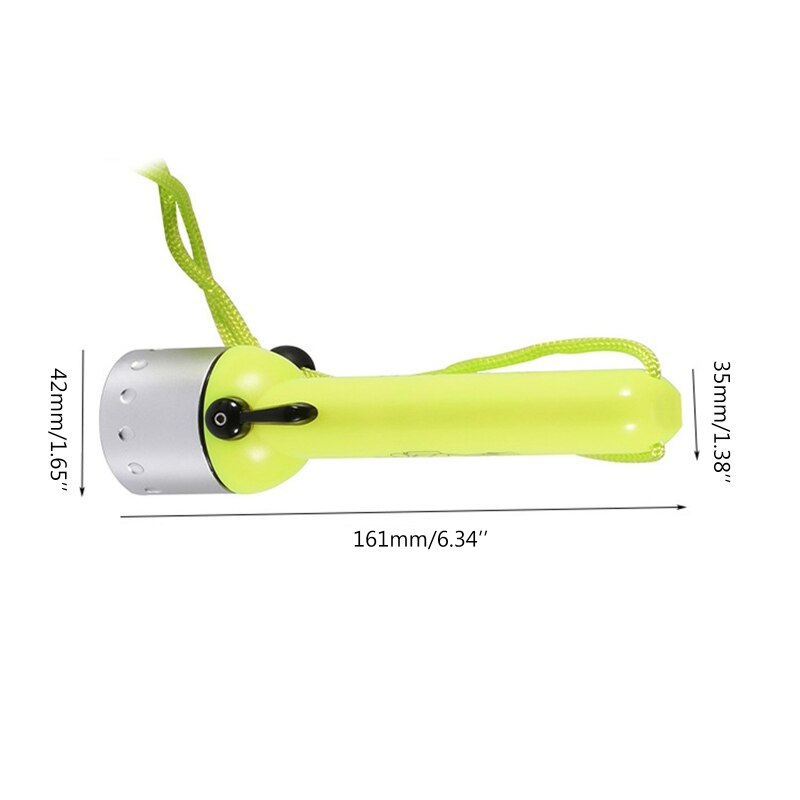 Linterna subacuática LED resistente al agua para buceo