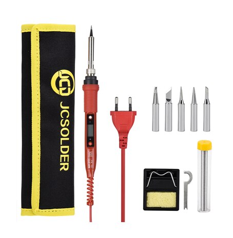 Electric Soldering Iron 80W 220V Digital LCD Adjustable Temperature Solder Iron Kits with Soldering Tips Welding Repair Tools: 220V  80W / 2