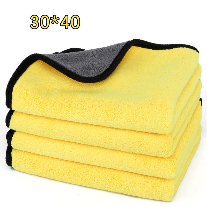 2 Stuks 30*40Cm Microfiber Gele Handdoek Keuken Superfijn Fibre Cleaning Stofdoek Doek Micro Fiber Handdoek Wasstraat product