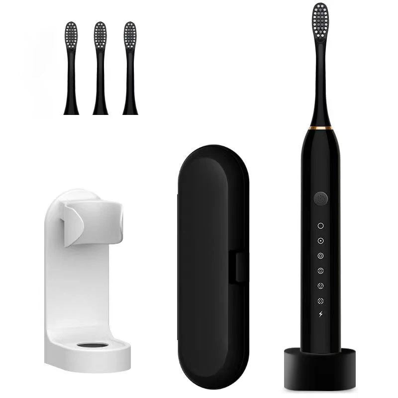 Xiaomi Mijia Electric Toothbrush Rechargeable USB 6 Mode Sonic Toothbrush IPX7 Waterproof Travel Box Holder replacement head: Silver