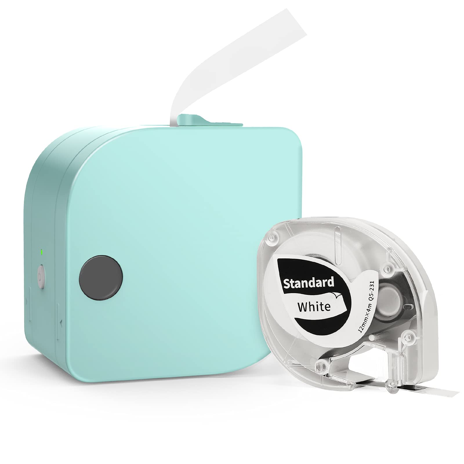 P12 Mini Label Maker Machine with Tape Thermal Label Printer for Home Office Business Wireless Label Machine for iOS &amp; Android: Green Set