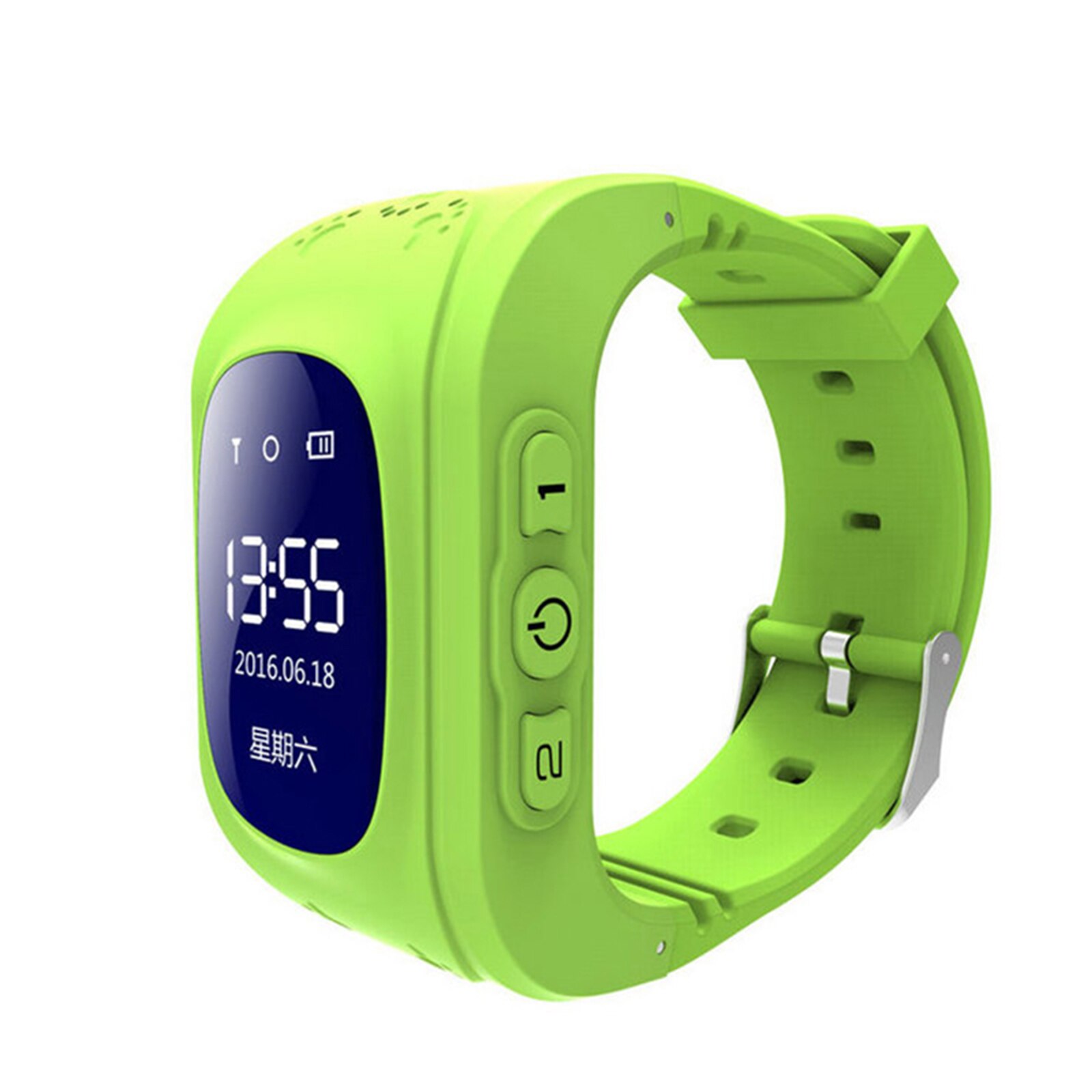 Smart Wrist Watch Kids Smart Positioning Call Watch Multi-Language for Children DU55: Green