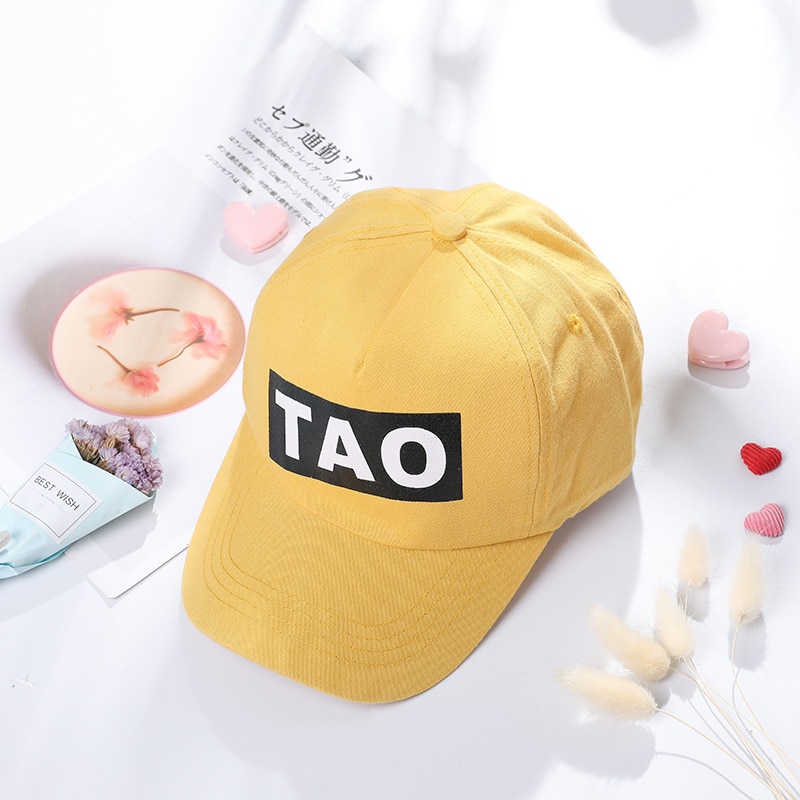 Vår sommer låve hatt søt uformell brev tao takfot låve baseball lokk gutt jente beret caps jenter solhatter: Gul
