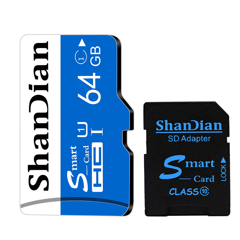 SHANDIAN Original Smast SD Class10 bis zu 95 MB/S Smastsd 128GB/64GB/32GB/16GB klasse 10 bis zu 80 MB/S für Handys Kameras: 64GB