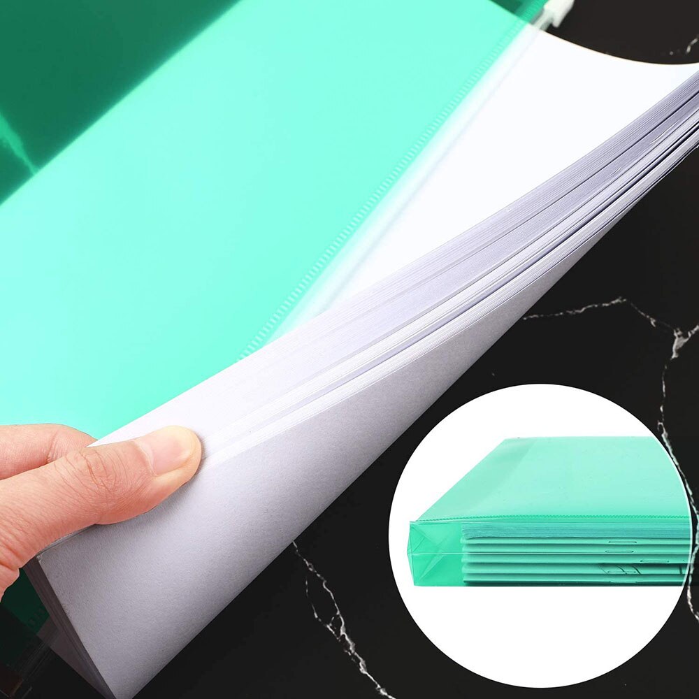 3PCS/Set A4 Poly Zip Envelopes Expandable Plastic Zipper Folders Waterproof Document File Pocket for School Office Organization