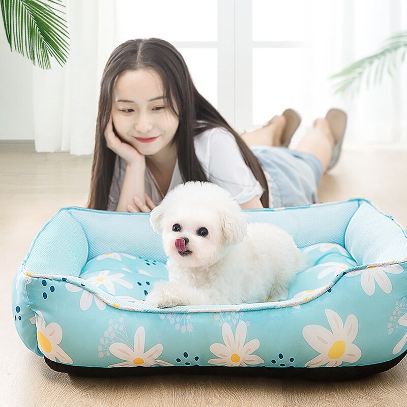 Cama refrescante para perros y gatos, manta de cama de mascota a prueba de agua, colchón lavable, perrera transpirable de verano