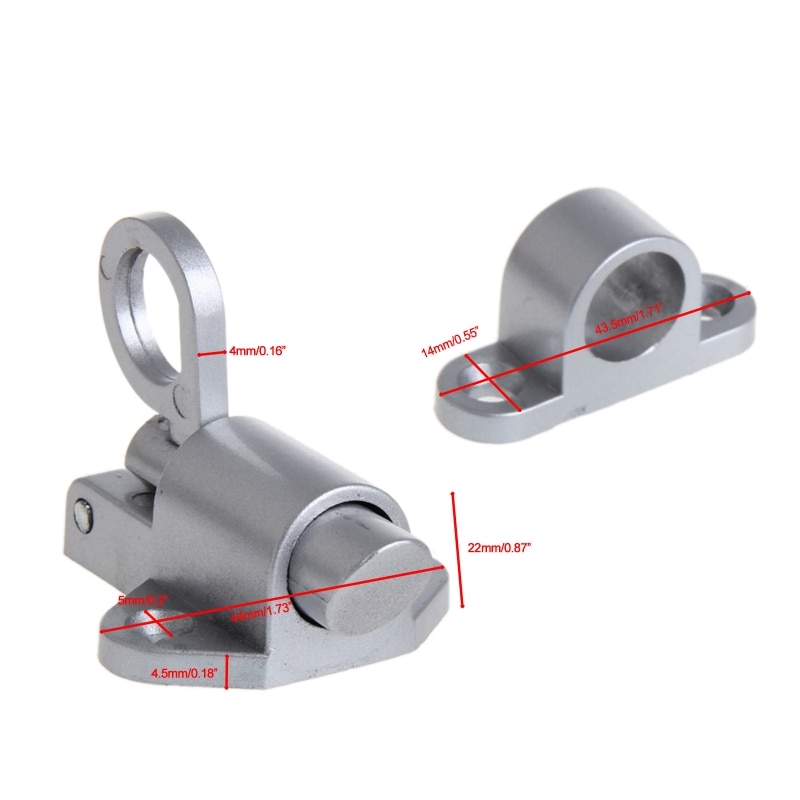 Aluminum Alloy Security Automatic Window Gate Lock Spring Bounce Door Bolt Latch Self-Closing Latch Spring Door Latch