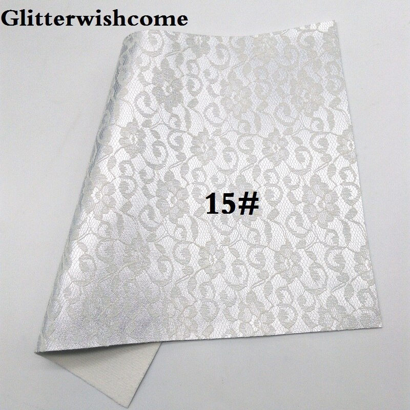 Glitterwishcome 21X29CM A4 Size Vinyl Voor Bows Metallic Synthetisch Leer Met Gewatteerde Kant Faux Lederen Lakens Voor Bows, GM093A: 15