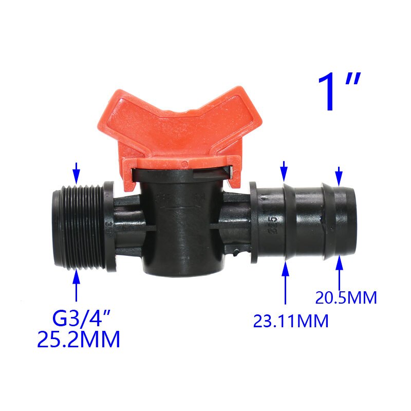 Grifo de jardín con válvula de control de lengüeta, manguera de riego en miniatura de 1 pulgada, conector rápido, macho a 1/2, 3/4, 3/8, 1/2, 3/4, 1 Uds.