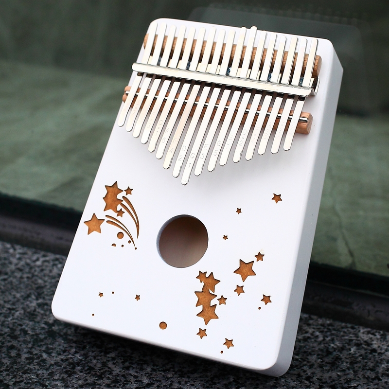 KERUS weiß Kalimba 17 Tasten Holz Tragbare Mbira Finger Klavier für freundlicher und klavier Anfänger Musical Instrumente
