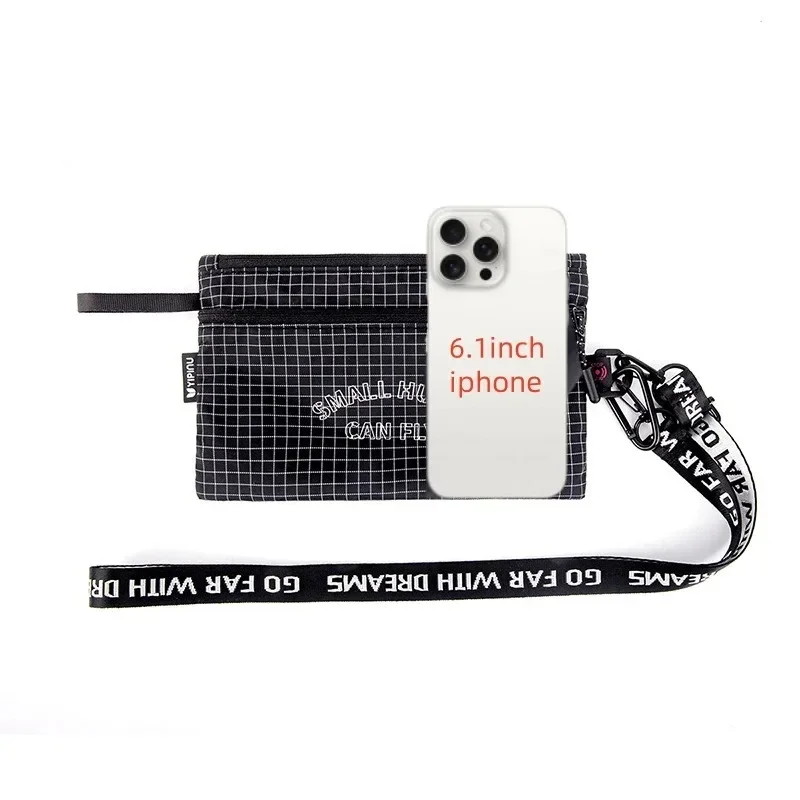 Lätt nylonmaterial rese-id-väska passväska rfid stöldskyddande bankkortsväska