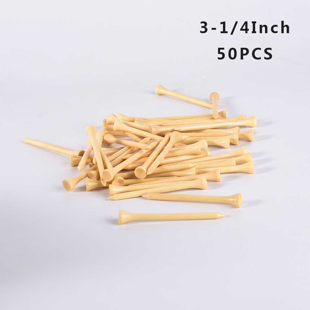 100Pcs Hard Wood Golf Tees for Golf Swing Practice Accessories Unbreakable Wooden Tee Golf Ball Training 42 54 70 83 mm White: 83 mm 50Pcs Natural