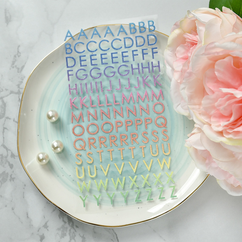 KSCRAFT Gradiënt Letters zelfklevende Pvc Sticker voor Scrapbooking/DIY Ambachten/Kaart Maken Decoratie