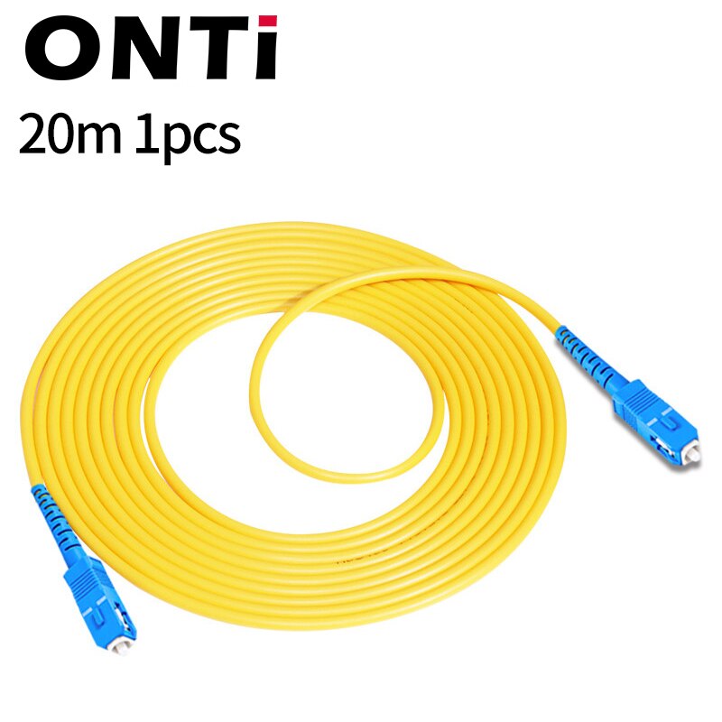 Ontí UPC SC fibra UPC Cable 1M 3M 5M 10M 20M 30M SX 2,0mm 3,0mm FTTH de parche de fibra Cables SM óptico Pigtail: 20m 1pc