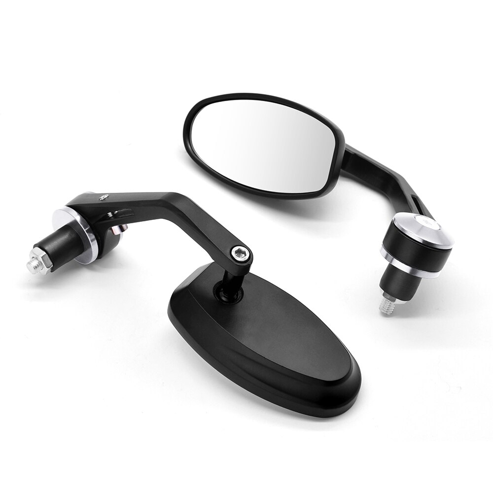 Universal Motorcycle Rear View 7/8" Handle Bar End Side Rearview Mirrors Aluminum For BMW R1200S R1200ST Ducati SS750 SS800: Sliver