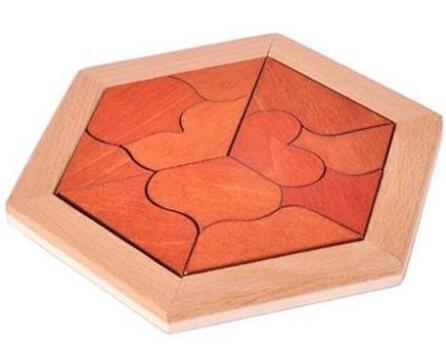 Iq hjärnteaser i trä pussel barn pedagogiskt tangram pussel spel för barn: Modell 9