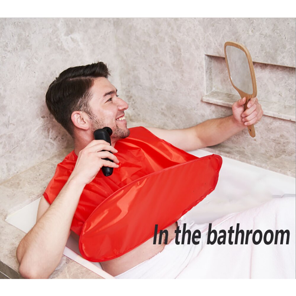 1pc Uomo Barba Rasatura Grembiule Bavaglino Portatile baffi Grembiule Pieghevole Bagno Barba Panno di Pulizia per La Casa Da Barba protettore