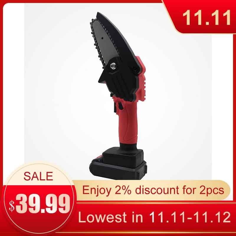 Portable Electric Pruning Saw Electric Saws Woodworking Electric Saw Garden Logging Mini Electric Chain Saw Lithium Battery