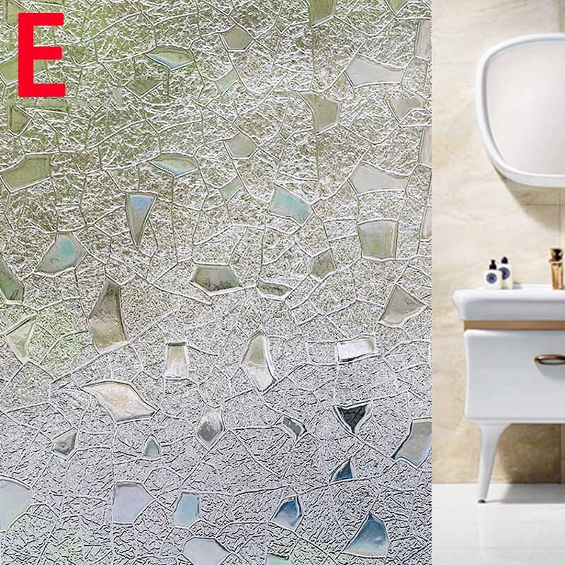 3D Window Glass Film Sticker Stained Decorative Static Clings Self-Adhesive Sticker Decal for Privacy _WK: E