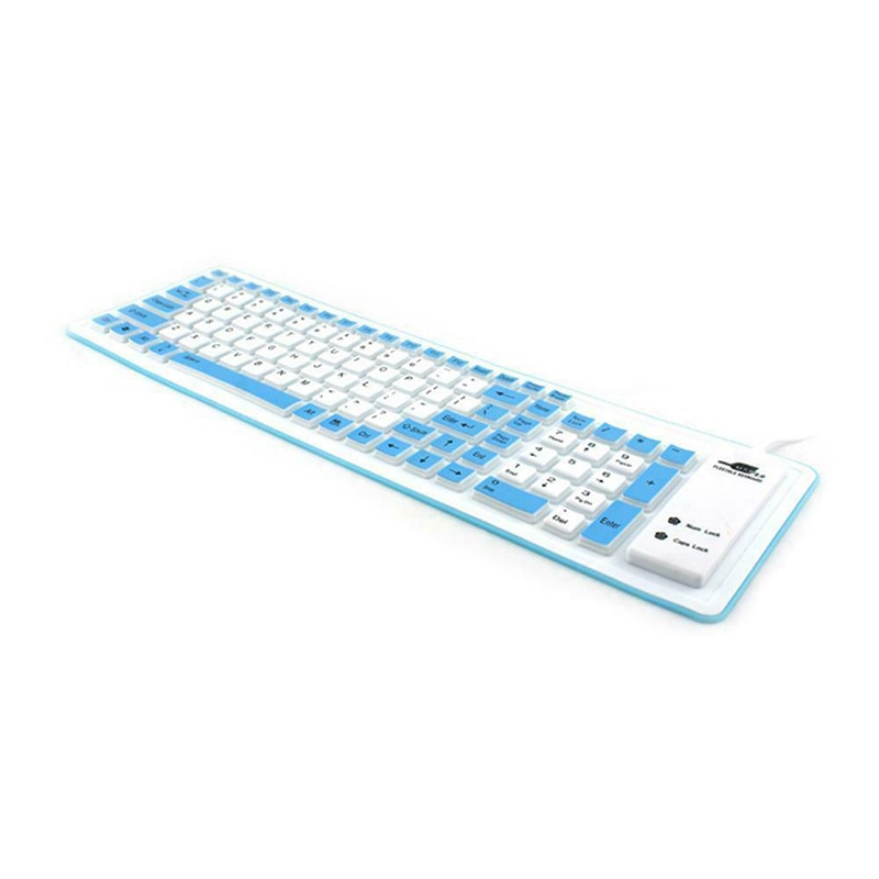 Foldable Silicone Keyboard USB Wired Flexible Soft Waterproof Keyboard Home Office GK99