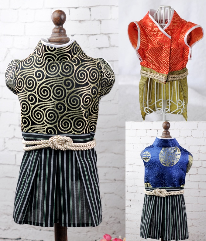 Kimono samurai Pet Cat clothes Japan Style Cat Costumes Pet dog overalls clothing for small dog cat pet