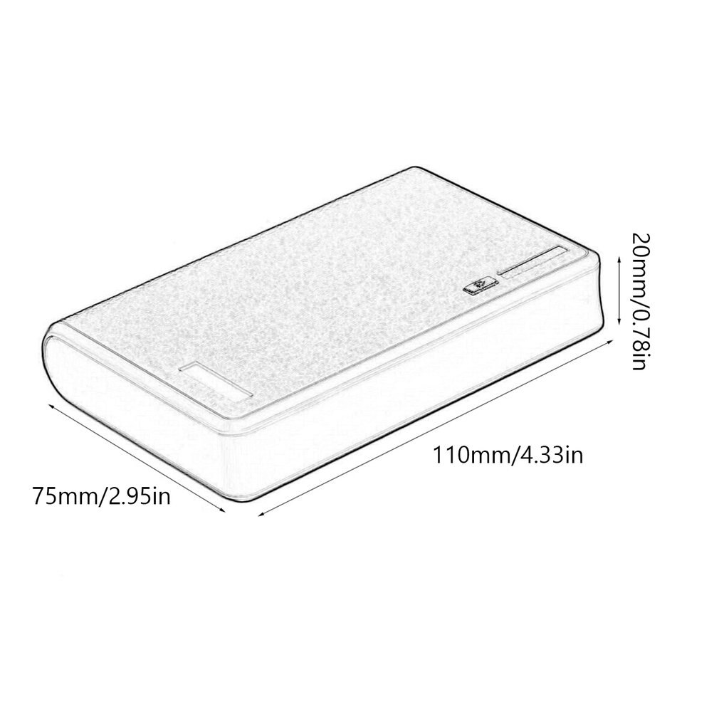 Strømbankdeksel til stor kapasitet 10400 mah størrelse 4*18650 batteri ekstern strøm mobiltelefon batterilader