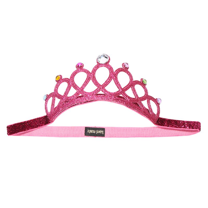 Kind Steentjes Prinses Hoofdband Elastische Haar Crown Tiara Cosplay Accessoires Haarband Accessoire Party Haar Jewelr: E