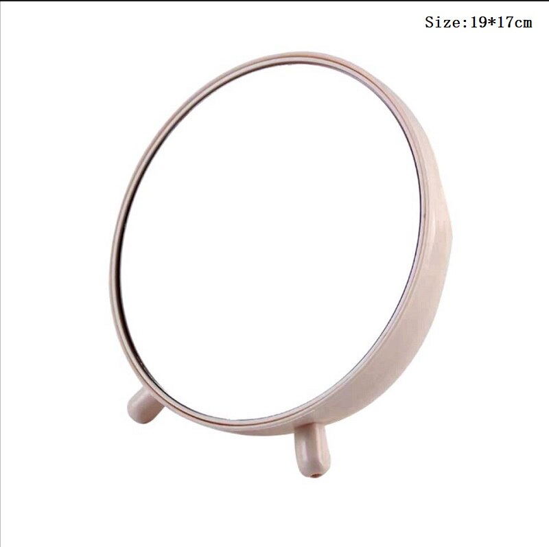 Round Decorative Mirror Nordic Portable Desktop Makeup Mirror Sucker Magnifying Glass Home Bathroom Beauty Dressing Table Decor: A-Khaki