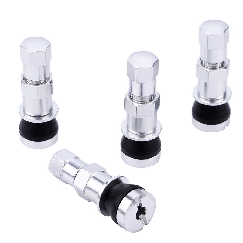 NS Modify Car Tire Valve Stem Caps 4Pcs Bolt-in Aluminum Valve Caps Car Wheel Tires Air Valves Tyre Stems Dust Caps Car Part