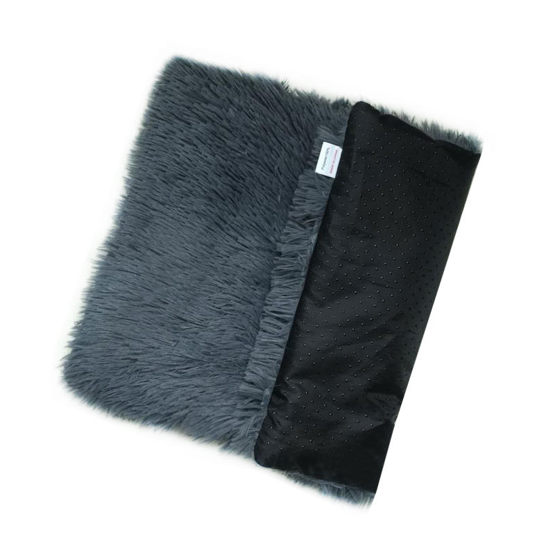 Coussin Long en peluche pour animaux de compagnie, couverture polaire douce pour chat, chiot, Chihuahua, tapis de canapé pour petits et grands chiens: Dark Gray / XL 70X100cm