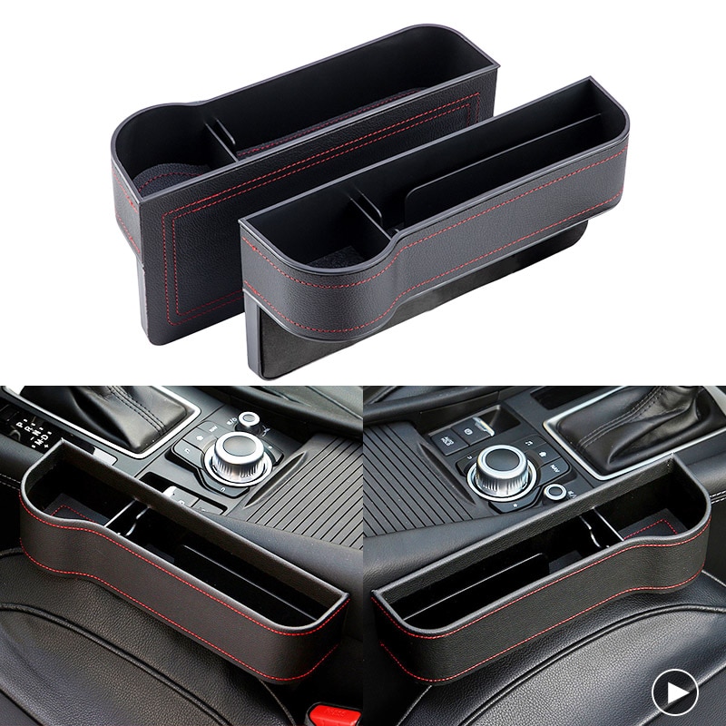 Lederen Autostoel Organizer Houder Organizer Multifunctionele Auto Seat Gap Opbergdoos Abs Seat Naad Zakken Kofferbak Organizer auto organizer bekerhouder auto auto assessoires for tesla mercedes accessories