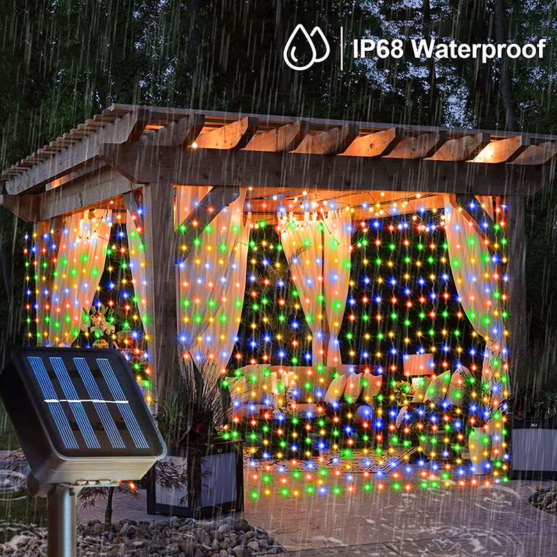300LEDs Solar- Vorhang Licht LED Ich bin Freien Wasserdichte Girlande Dekoration Lichterketten Hof Weihnachten Gebühr Girlande Lichterketten