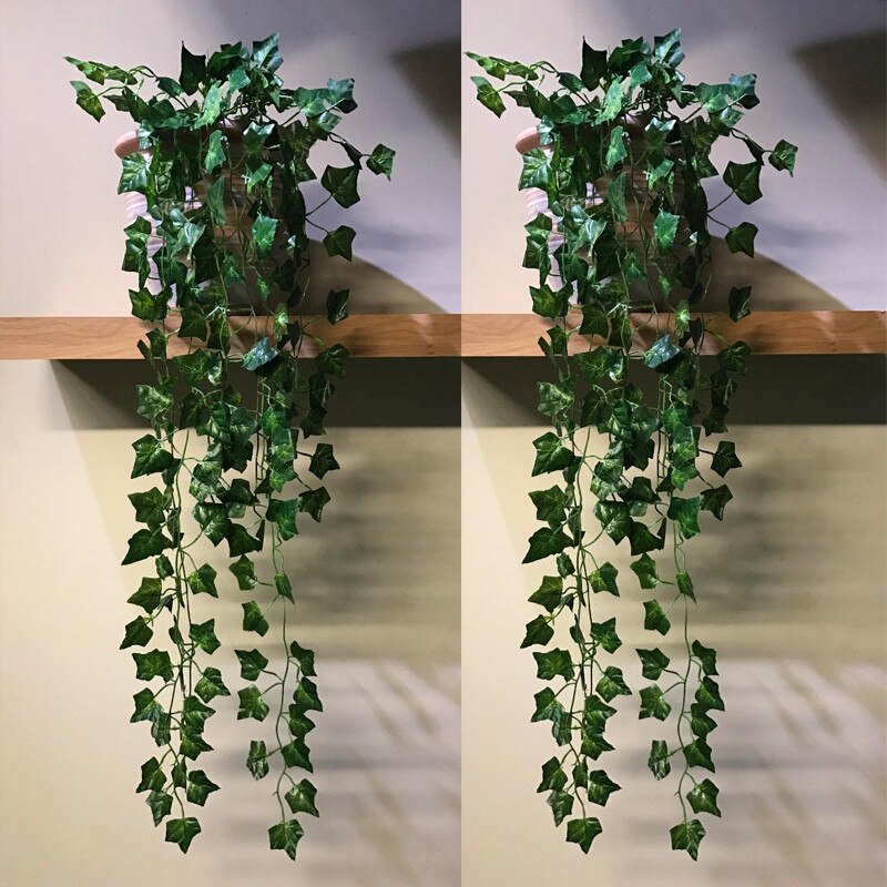 Merke stil plast kunstig etterfølgende eføy kranser vinplante hage bryllup utendørs innendørs: Grønn
