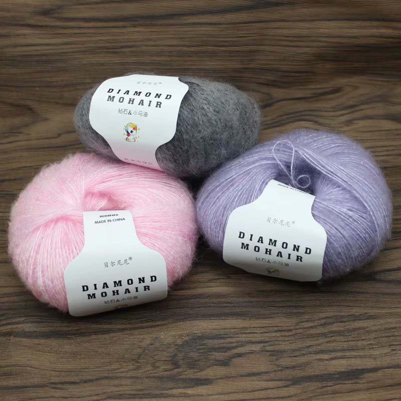 Wolle 260M/0,9MM Garn Baby Weichfaden Schal Schal Gestrickt Lot 1ply Häkeln 25g/Knäuel Mohair Kaschmir Seide Stricken