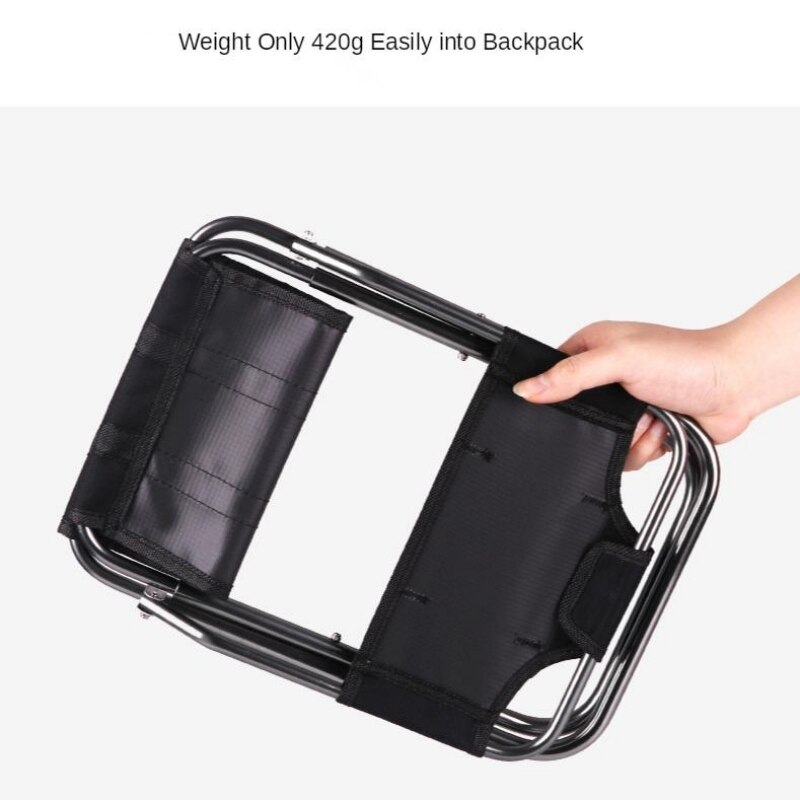 Ultralight 7075 aluminum alloy folding chair outdoor portable stool recreational fishing chair barbecue stool