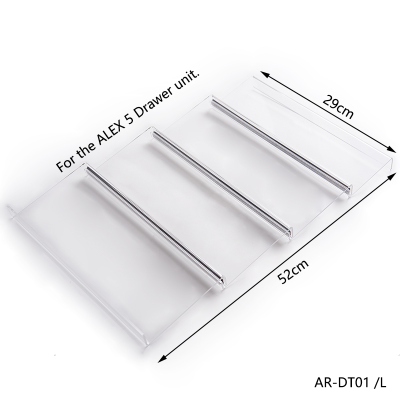 anon DIY Schubladenteiler-einstellen für ALEX 5 und 9 Schubladen, anpassbare Acryl-machen-hoch-Aufbewahrungs-Organizer-Trennwände in der Schublade, verstellbar: Beige