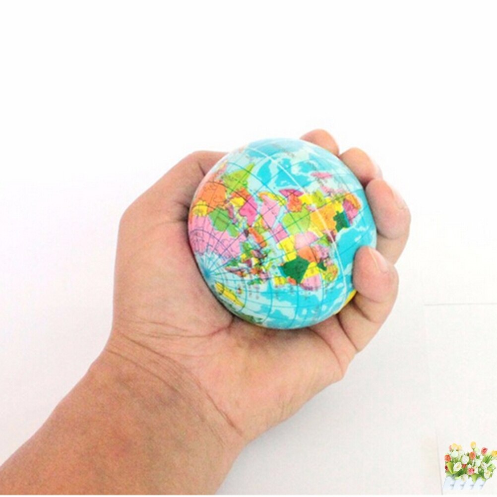 1pcs Relief World Map Foam Ball Atlas Globe Palm Ball Planet Earth squeeze oyuncak gadgets squeeze antistress Stress