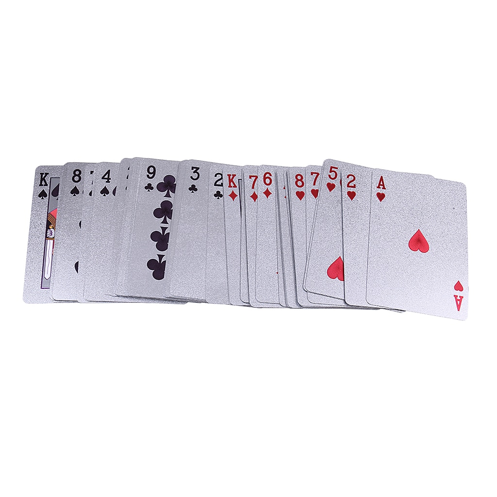 Upscale Zilver Folie Waterdichte Plastic Poker Pvc Speelkaarten Game Poken Ktv Casino Poken