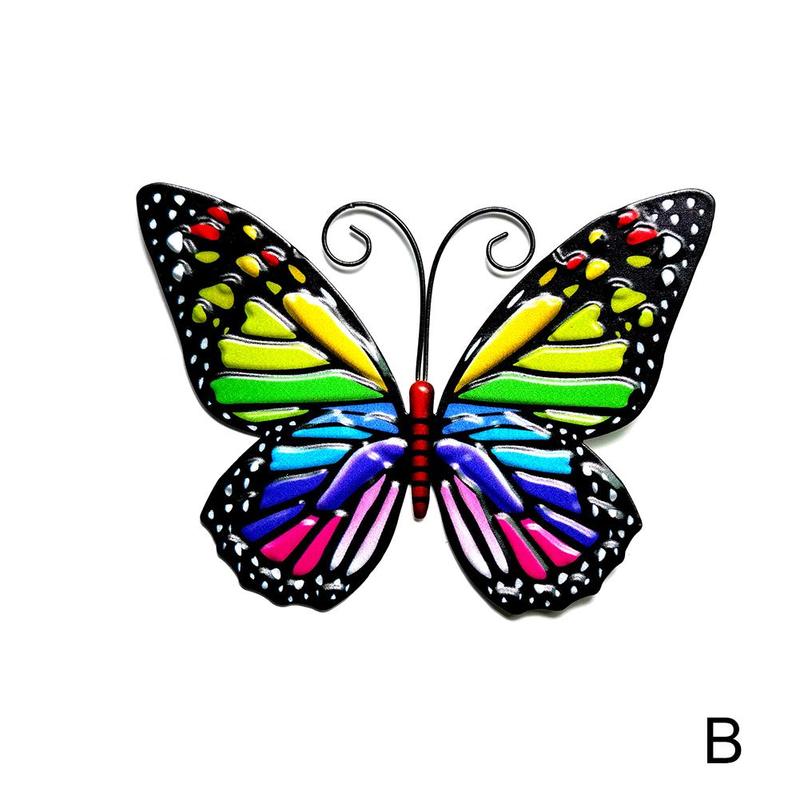 3D Metal Butterfly Decor Inspirational Wall Sculpture Hanging Indoor Outdoor For Home Garden Bedroom House Stereo Butterflies: Yellow