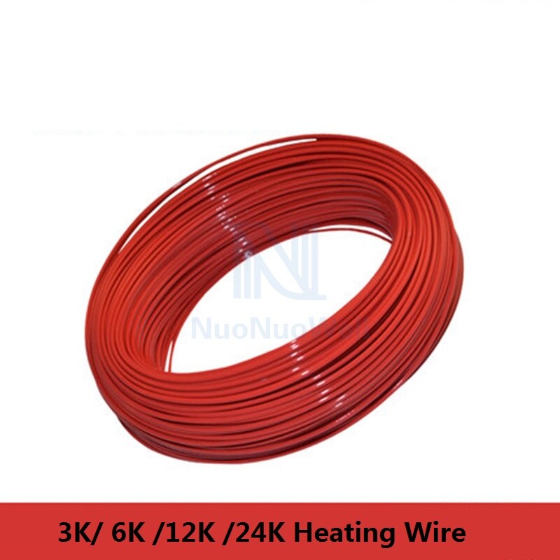 12K 33Ohm Teflon Silizium Kohlenstoff Faser Flammschutzmittel Elektrische Heißer Draht Anbau Gewächshaus Bauernhof Pflanzen Heizung Kabel
