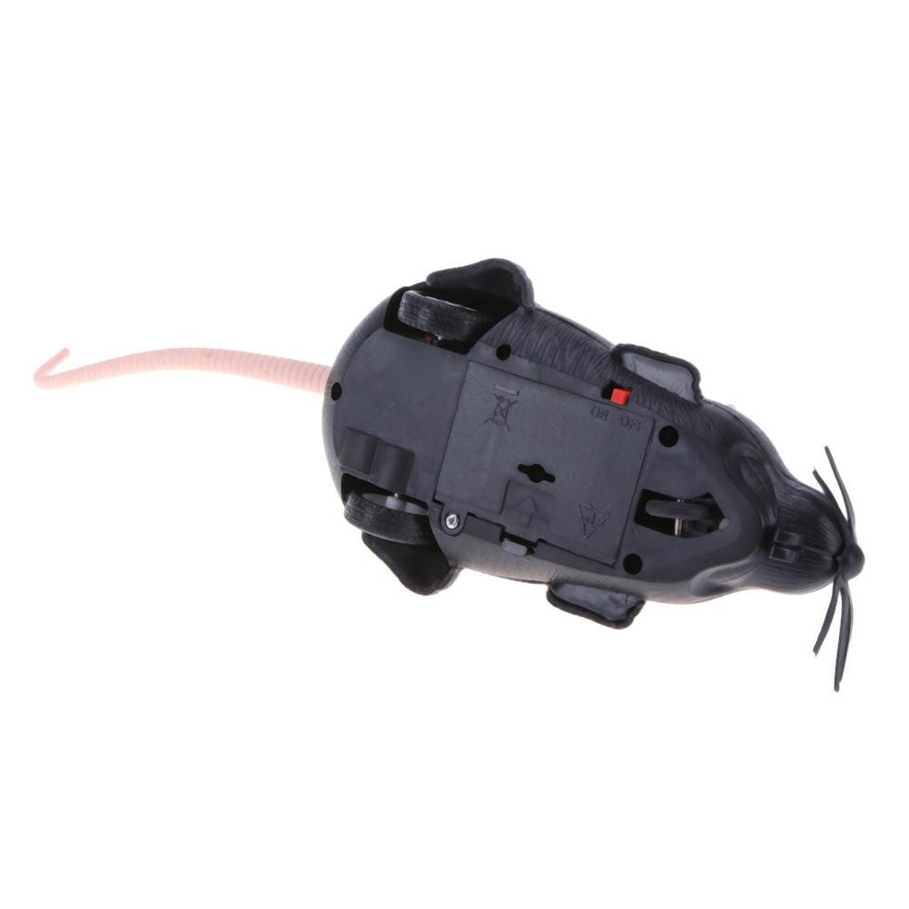 Wireless Electronic Remote Control Toy RC Flocking Novelty Pet Cat Kitten Plastic Rat Mice Mouse Playing Toys for Cat Playing