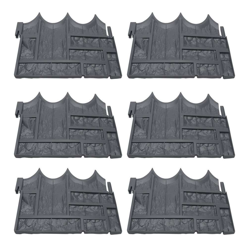 6pcs Decoration Path Edging DIY Brick Wall Home Liner Landscape Lawn Fence Set Accessories Grey Plant Border Easy Install Garden