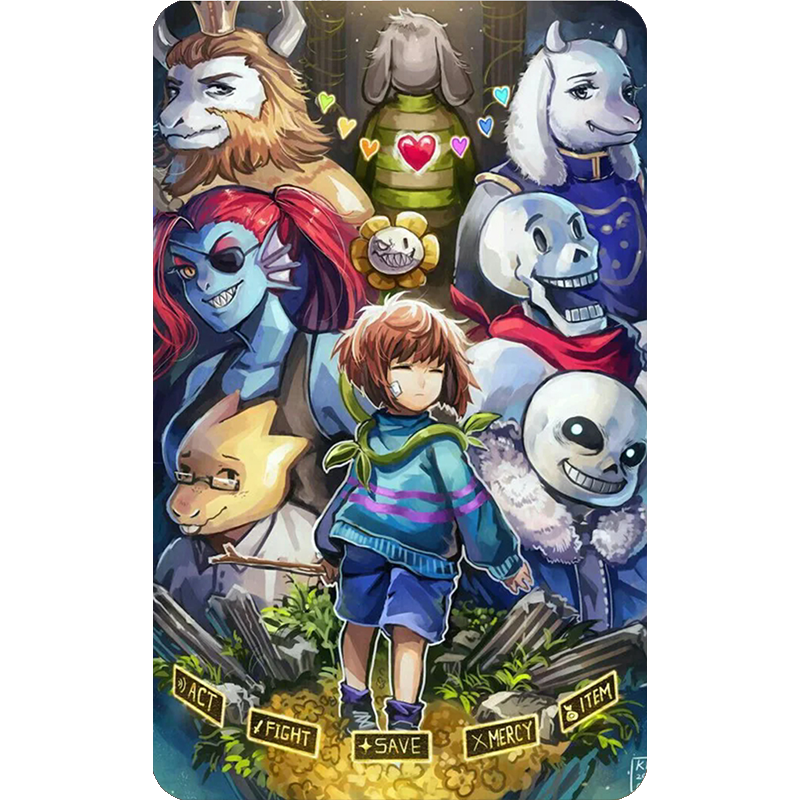 UNDERTALE Kühlschrankmagnet, Karikatur-Figuren-Magnet, geeignet für sterben Küche zu Hause, Kühlschrank, Zauberstab, Tür, Büro, DIY-Dekoration: Rosa