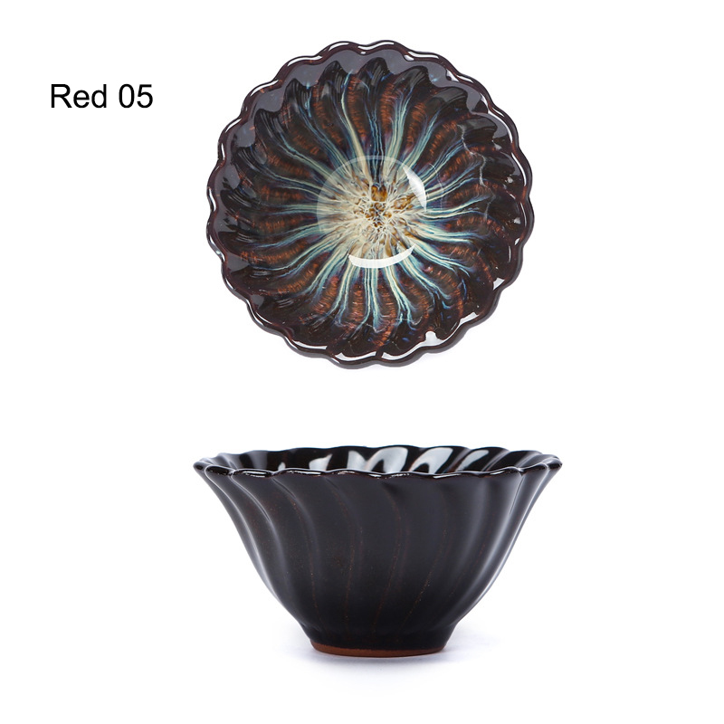 Colorful starry teacup,temmoku glaze tea cup,Kung fu cup Build kiln ceramic cup Teacup,Chinese Jingdezhen Beautifully artwork: 07