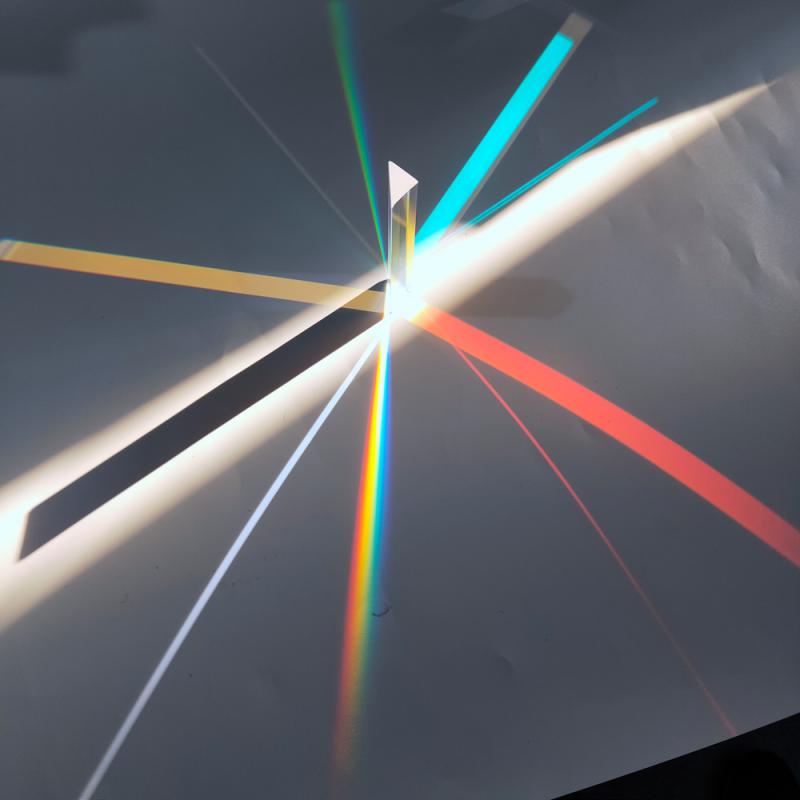 Triangular Prism Rainbow Optical Prism Lens Right Angle Reflecting Teaching Light Experiment Spectrum Kids Students