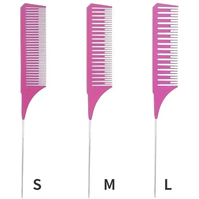 3 Pack Hair Styling Comb Tail Comb Set Dyeing Partition Highlight Braid Cutting Comb Tip Tail Hair Accessories Combs: Blue