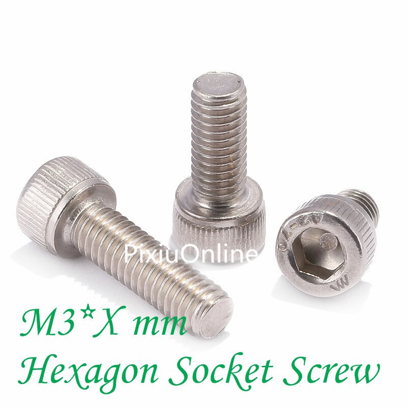 YT818 304 Stainless Steel Shcs Bolt/Cup Bolt Hexagon Socket Screw M3 * Xmm Hexagon Socket Csk Screw