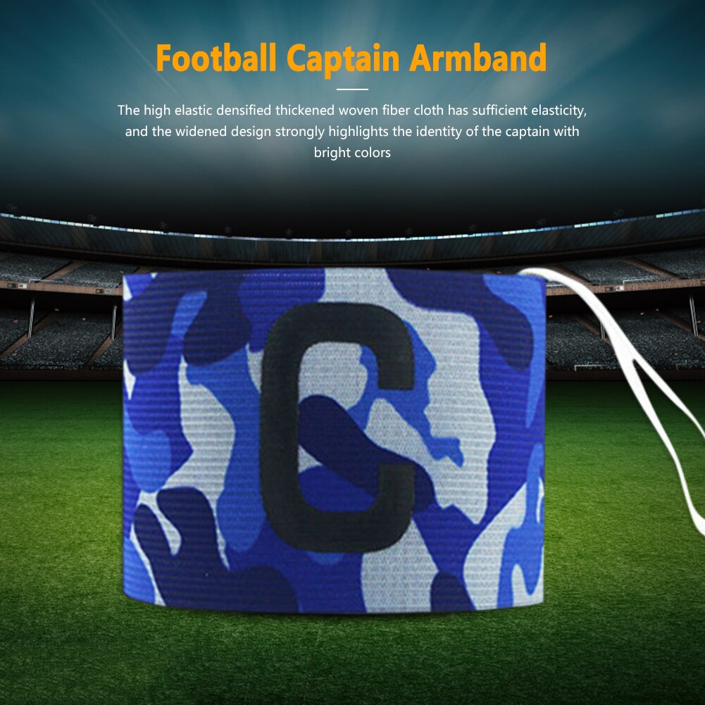 1Pc Voetbal Captain Armband Leider Concurrentie Voetbal Voetbal Captain Camouflage Armband Groep Armband Voetbal Training