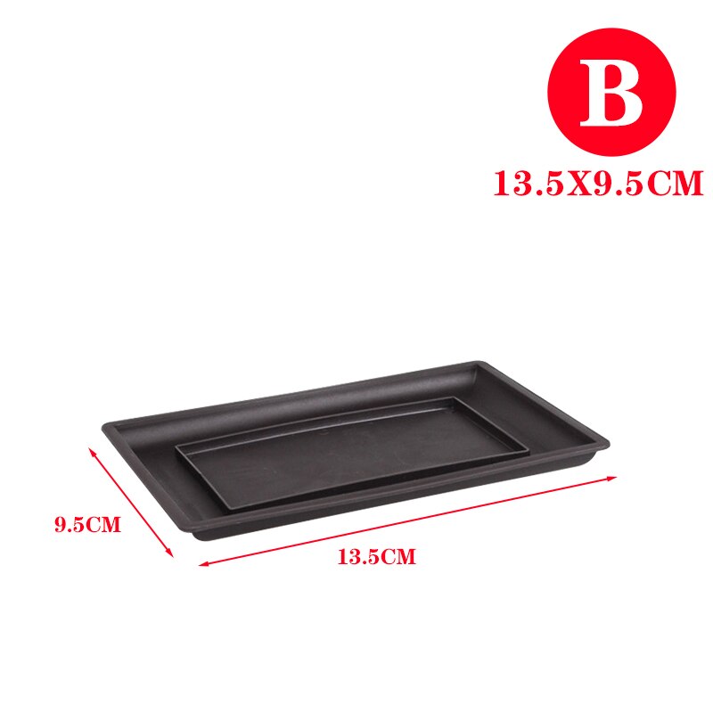 Imitatie Plastic Bloempot Balkon Vierkante Bloem Bonsai Kom Kwekerij Wastafel Potten En Plantenbakken Rechthoek Bloem Potten Lade Bodem: Tray B