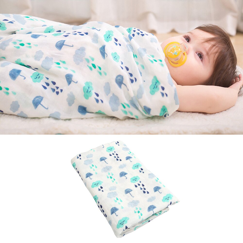 Baby bomull filt muslin swaddle filt badhandduk bomull filt spädbarn wrap baby höst vinter 120*120cm